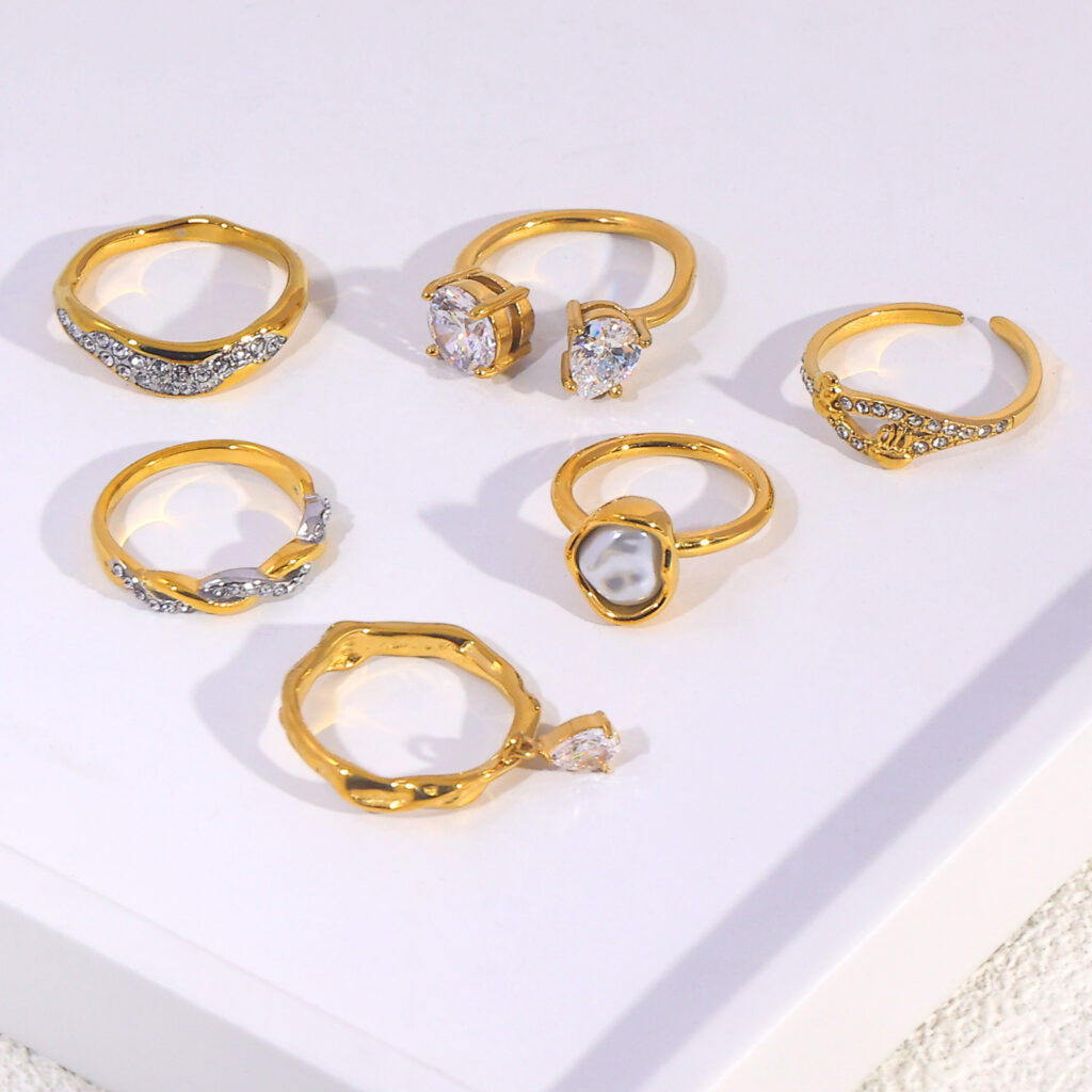 Colorful stainless steel rings