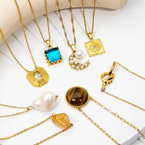 Stainless steel necklace and pendant collection